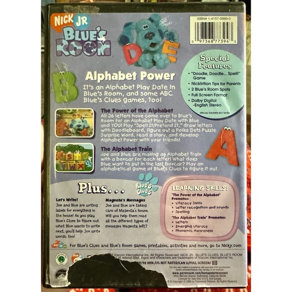Blue's Clues: Blue's Room-Alphabet‎ Power (DVD, 2005) Nick Jr - Picture 2 of 4